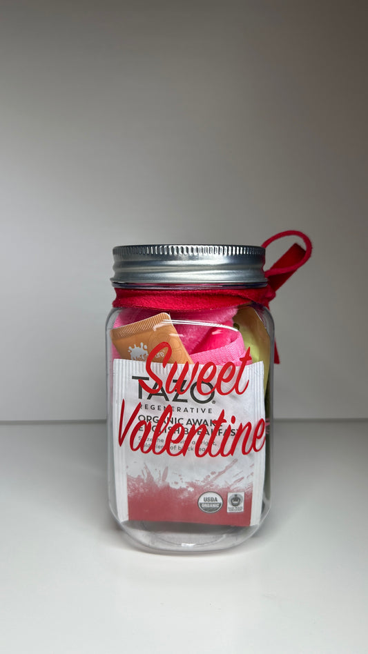 Sweet Valentine Plastic Mason Jar