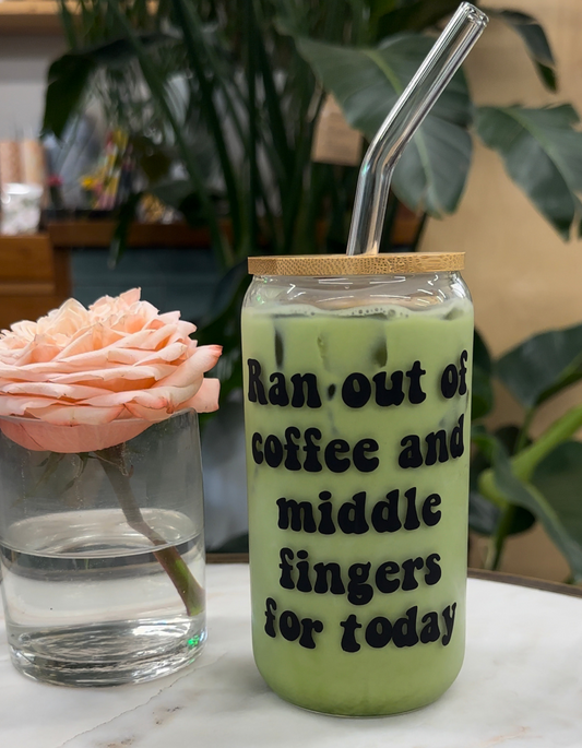 Middle Finger Glass Tumbler